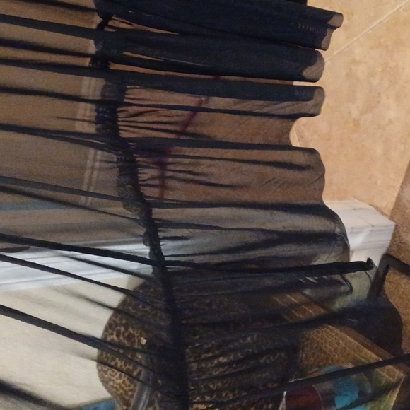 KILLSTAR WIDOWS TEARS ROBE XXL SHEER MESH DRAWSTRING WAIST SACRED HEART ON CHEST - Picture 9 of 17